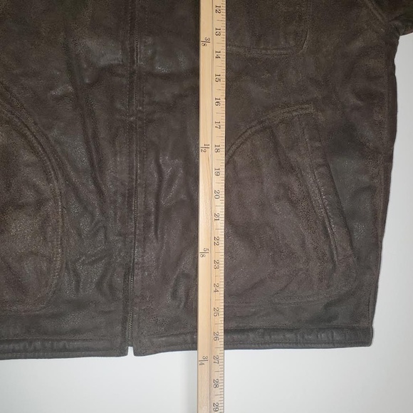 EUC Robert Comstock Expedition; Brown Leather Jacket w/ Tan Faux Fur Lining; XL - Picture 11 of 11